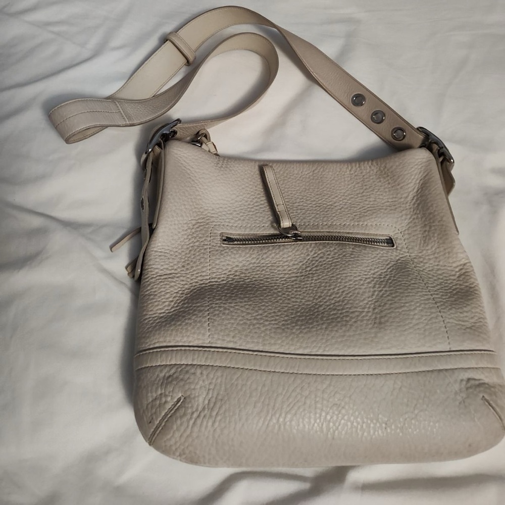 Authentic pre loved white coach hobo purse